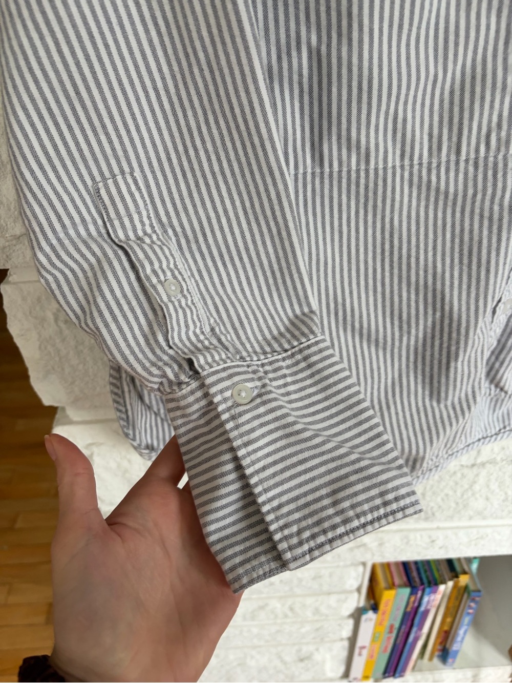 Everlane The Boxy Oxford Black/White - Picture 8 of 15